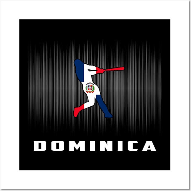 Dominica Retro Baseball Design I Love Dominican Men Women Wall Art by Jhon Towel